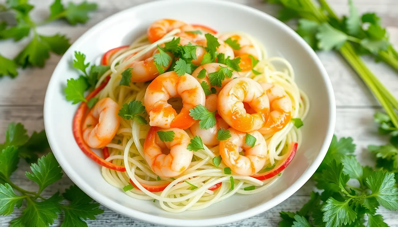 Món gỏi tôm rau thơm của Quán 4